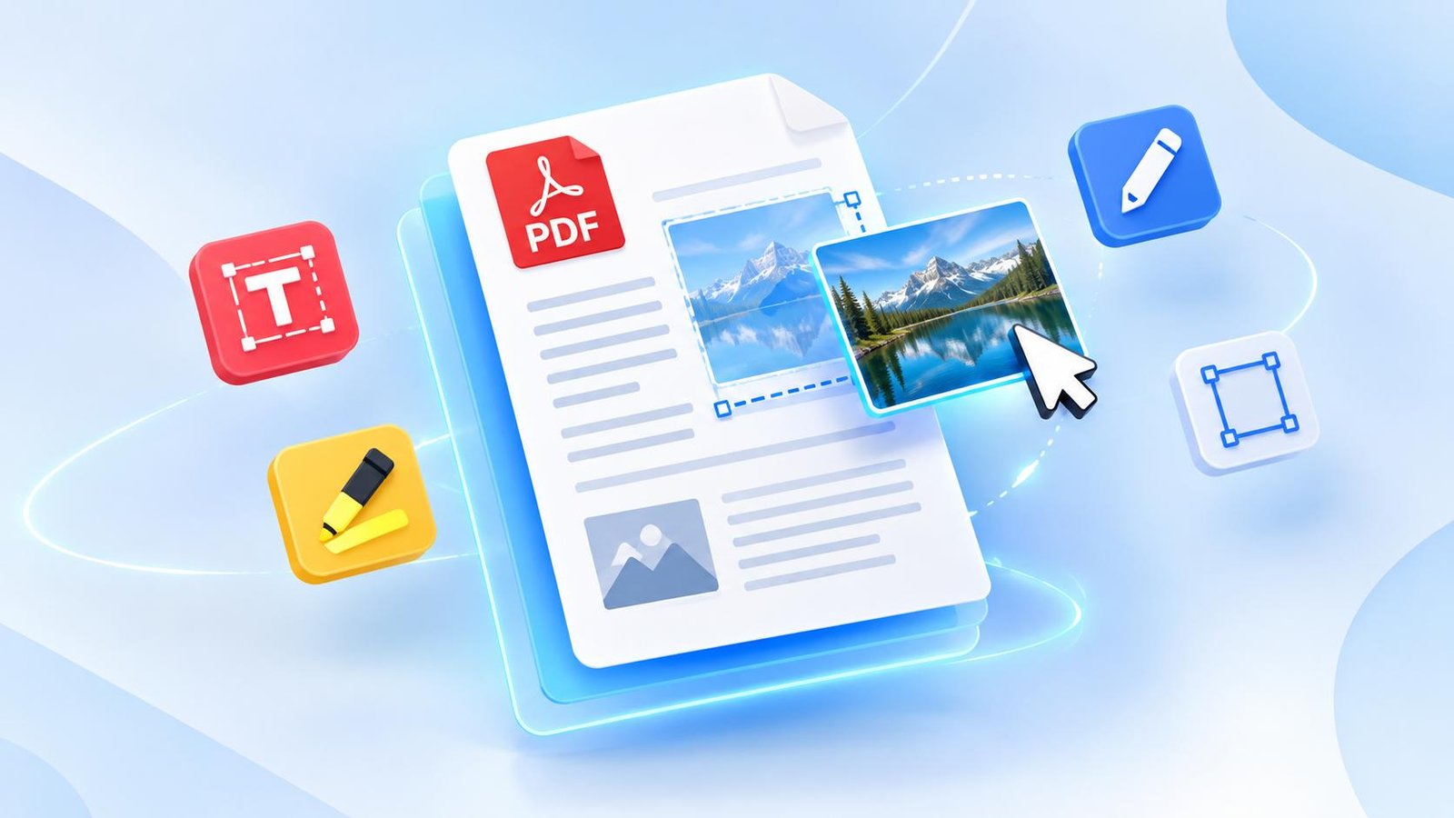 Futuristic PDF Editing Workspace